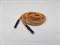 Шнурок круглый с прорезиненным наконечником, цв.оранжево-черный, 140см - фото 20796