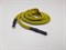 Шнурок круглый с прорезиненным наконечником, цв.желто-черный, 140см - фото 20798