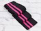 Подвяз трикотажный с полосками, цв. черный+ярко-розовый, 7-120см - фото 21011