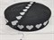 Резинка боксерная , черная с серебряным сердцем 40мм - фото 21959