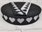 Резинка боксерная , черная с серебряным сердцем 40мм - фото 21961