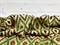 Штапель принт, "Ромбы", цв. зеленый+оранжевый - фото 22503