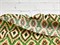 Штапель принт, "Ромбы", цв. зеленый+оранжевый - фото 22504