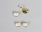 Пуговица металл "Ракушка с жемчужиной", цв.золото с белым, 22,5мм - фото 23515