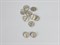 Пуговица металл "Стразы на серебре", цв.серебро, 18мм - фото 23530