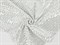 Пайетки на трикотажной основе, цв. серебро на белом фоне - фото 25165