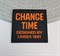 Нашивка силиконовая "CHANGE TIME" цв. черный с оранжевым - фото 25419