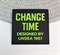 Нашивка силиконовая "CHANGE TIME" цв. черный с салатовым - фото 25420