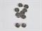 Пуговица металл декоративная, цв.серебро с черным, 25мм - фото 25518