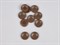 Пуговица акриловая, цв. шоколад, 30мм - фото 25535