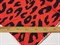 Штапель принт, "Леопард крупный", цв. красный - фото 25609