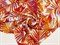 Штапель принт, "Папоротник", цв. оранжевый - фото 26720
