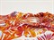 Штапель принт, "Папоротник", цв. оранжевый - фото 26724
